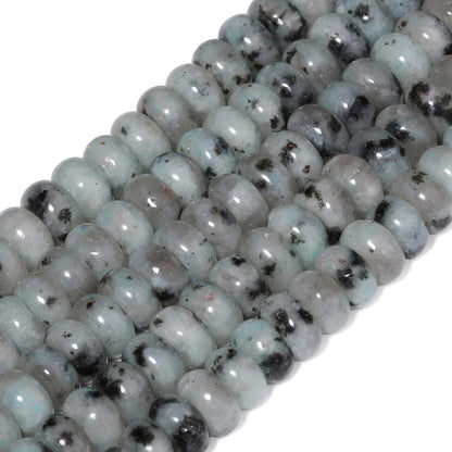5x8mm Natural Green Lemon Jade Stone Rondelle Beads, 75PCS Spacer Round Loose Abacus Beads for Jewelry Making, Gemstone for Bracelet Necklace Earrings, Arts and Crafts - Colors C