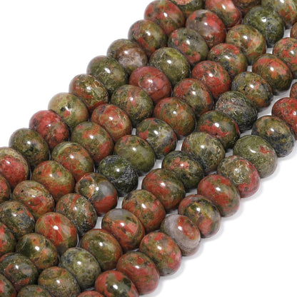 5x8mm Natural Green Lemon Jade Stone Rondelle Beads, 75PCS Spacer Round Loose Abacus Beads for Jewelry Making, Gemstone for Bracelet Necklace Earrings, Arts and Crafts - Colors C