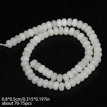 5x8mm Natural Green Lemon Jade Stone Rondelle Beads, 75PCS Spacer Round Loose Abacus Beads for Jewelry Making, Gemstone for Bracelet Necklace Earrings, Arts and Crafts - Colors C