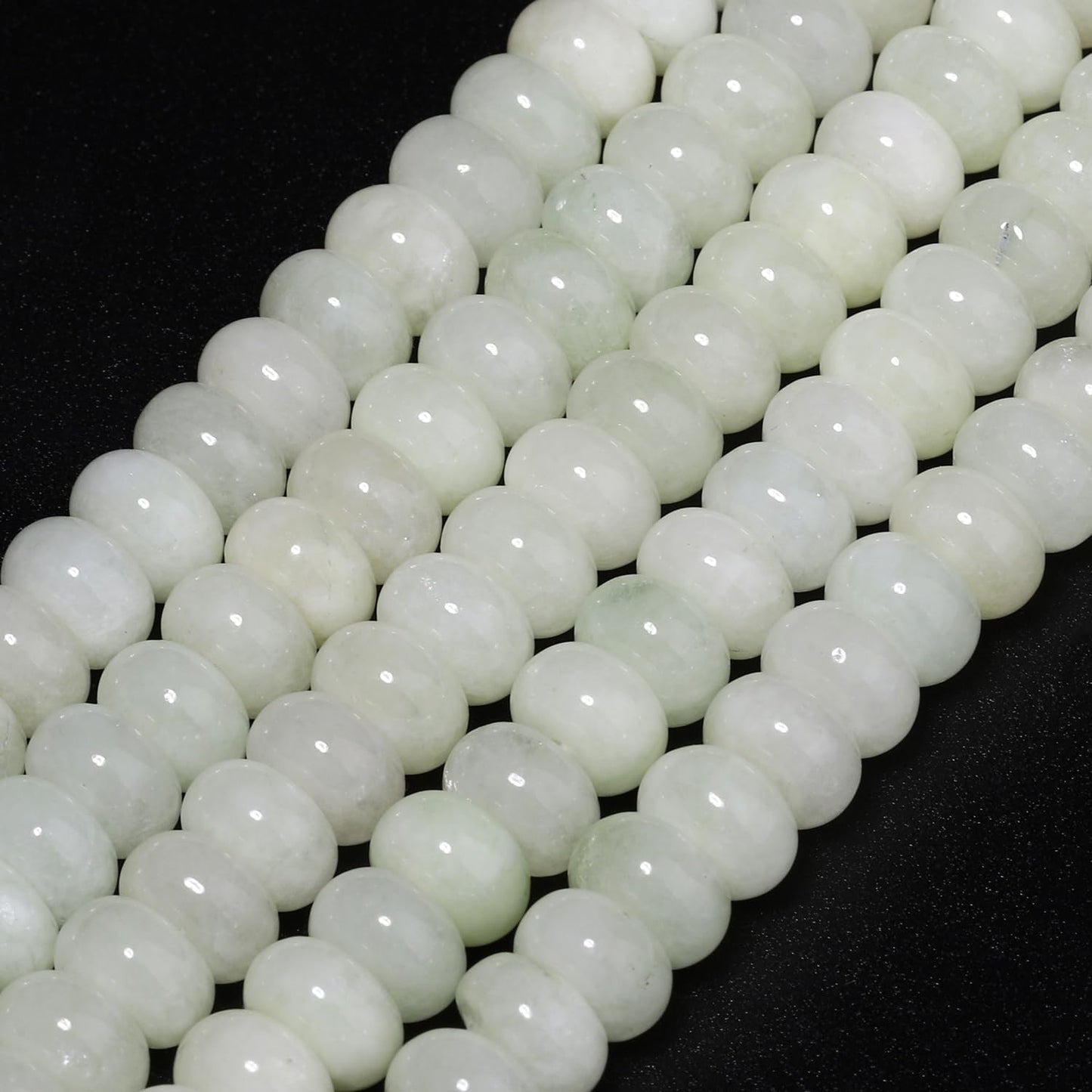 5x8mm Natural Green Lemon Jade Stone Rondelle Beads, 75PCS Spacer Round Loose Abacus Beads for Jewelry Making, Gemstone for Bracelet Necklace Earrings, Arts and Crafts - Colors C