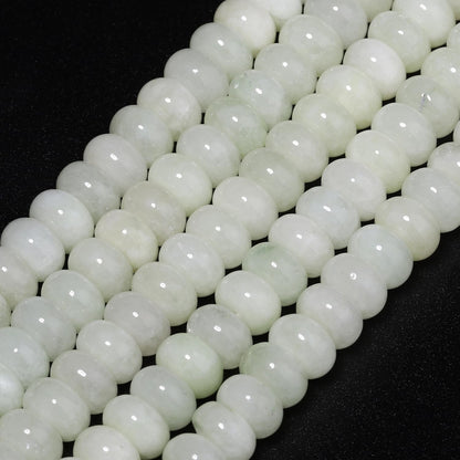 5x8mm Natural Green Lemon Jade Stone Rondelle Beads, 75PCS Spacer Round Loose Abacus Beads for Jewelry Making, Gemstone for Bracelet Necklace Earrings, Arts and Crafts - Colors C