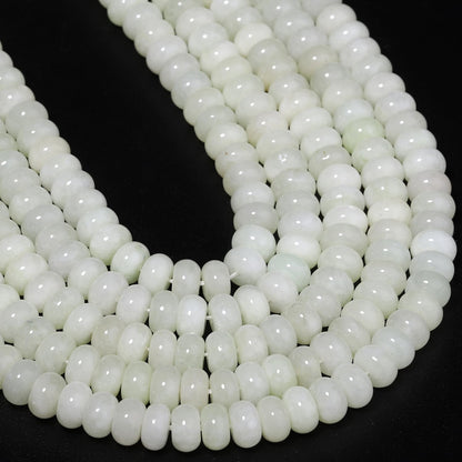 5x8mm Natural Green Lemon Jade Stone Rondelle Beads, 75PCS Spacer Round Loose Abacus Beads for Jewelry Making, Gemstone for Bracelet Necklace Earrings, Arts and Crafts - Colors C
