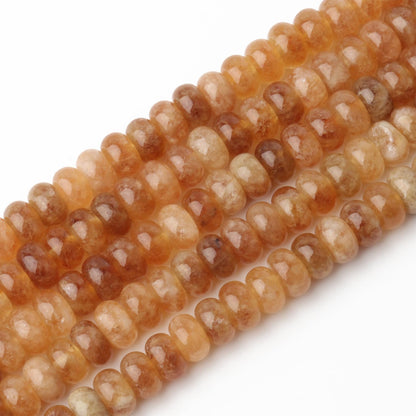5x8mm Natural Green Lemon Jade Stone Rondelle Beads, 75PCS Spacer Round Loose Abacus Beads for Jewelry Making, Gemstone for Bracelet Necklace Earrings, Arts and Crafts - Colors C
