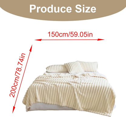 Luxurious Faux Furry Throw Blanket Soft Plushes Blanket for Couch or Bed for Fall and Winter Bedspreads