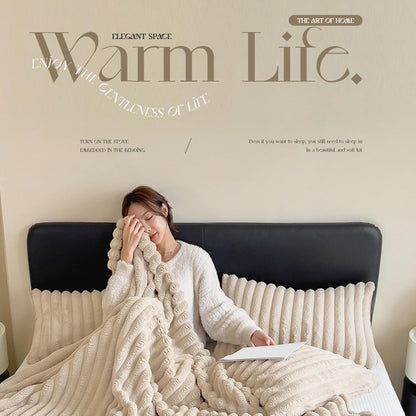 Luxurious Faux Furry Throw Blanket Soft Plushes Blanket for Couch or Bed for Fall and Winter Bedspreads