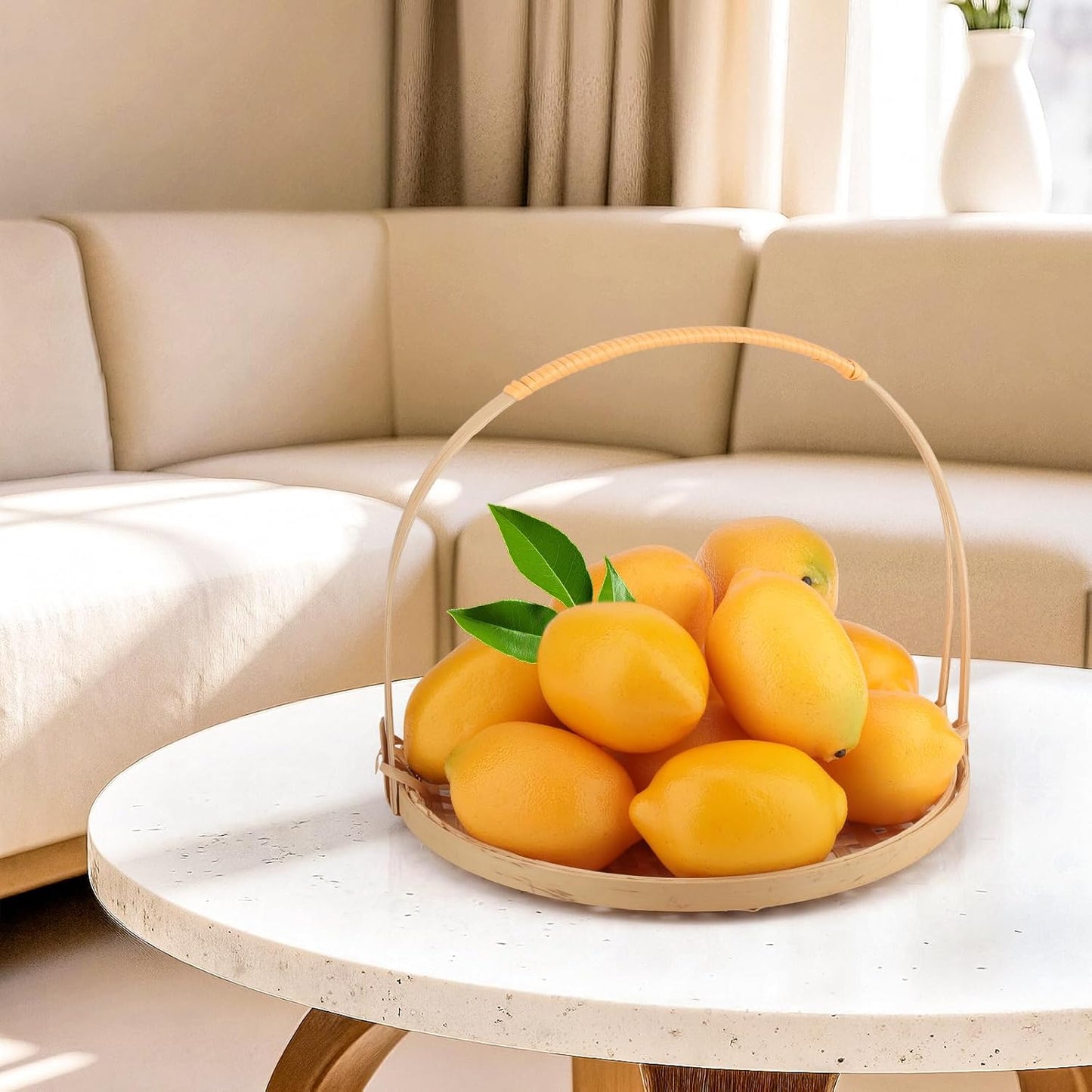 8pcs High Grade Fake Yellow Lemon Decoration Artificial Lemons Realistic Fruit Simulation for Home Party Holiday Christmas Display
