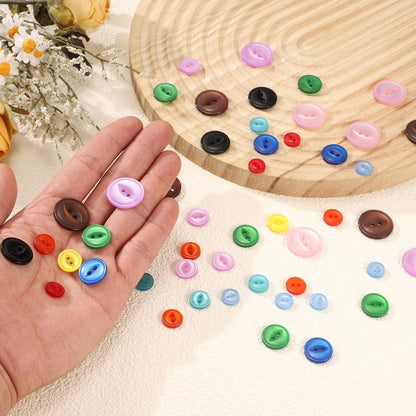 12pcs 16L Yellow Round Sewing Buttons 10mm 3/8" Resin 2-Hole Fish Eye Craft DIY Replacement Button for Craft Pants Dress Skirt Clothing Fastener Buttons