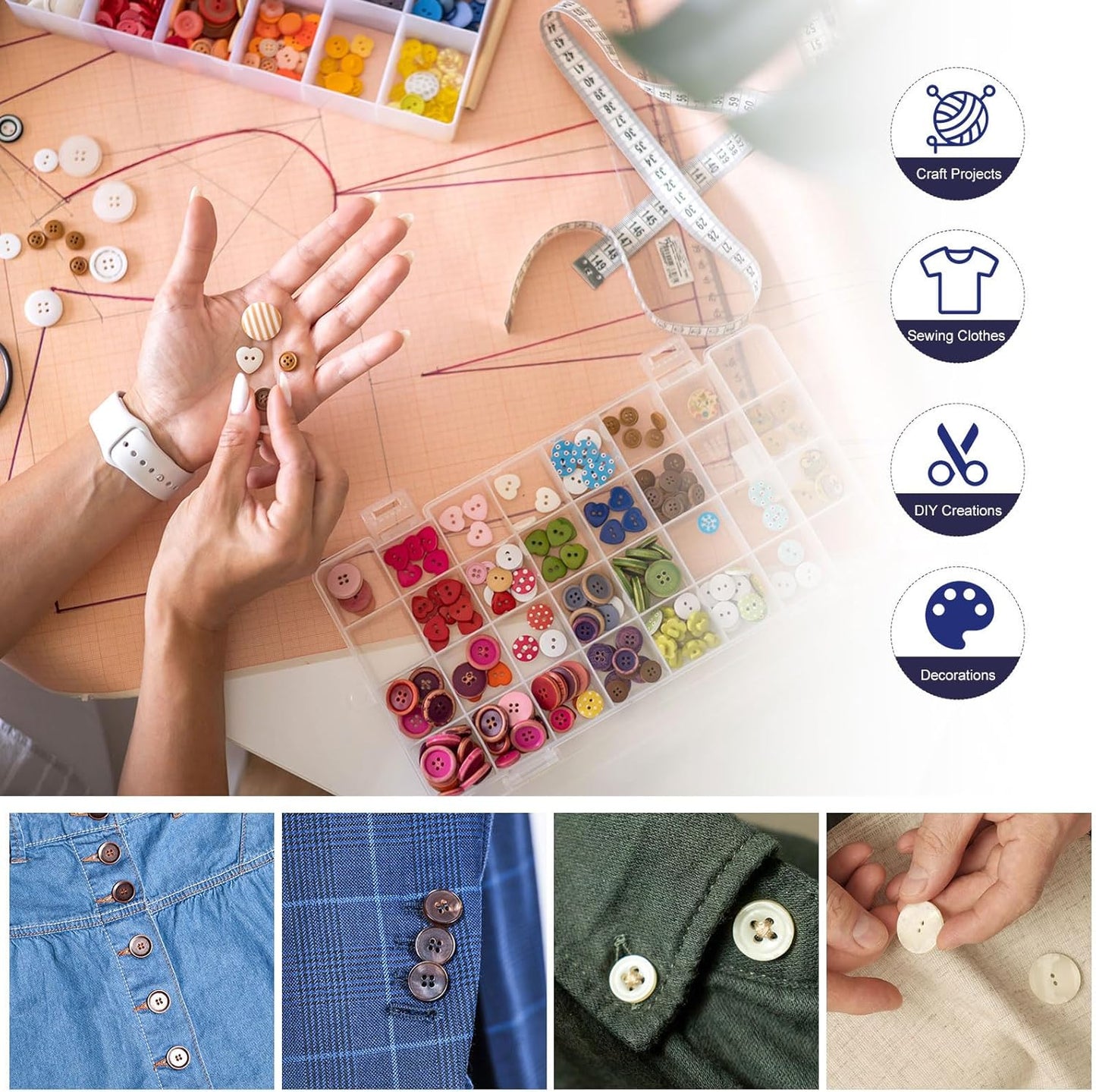 12pcs 16L Yellow Round Sewing Buttons 10mm 3/8" Resin 2-Hole Fish Eye Craft DIY Replacement Button for Craft Pants Dress Skirt Clothing Fastener Buttons