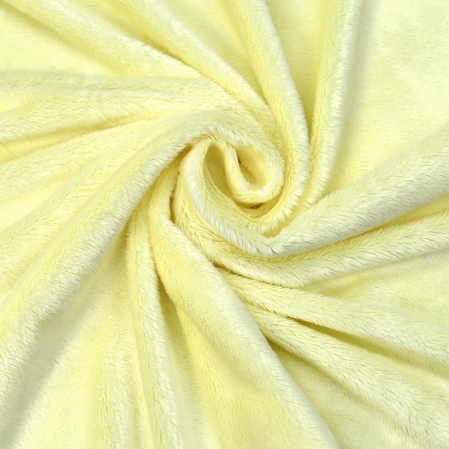 Light Yellow Super Soft Minky Fabric by The Yard, 36"x60" | Short Pile Smooth Plush Material for DIY Sewing, Craft Projects