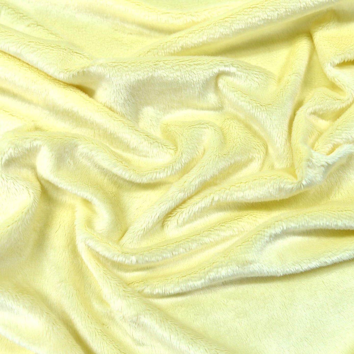 Light Yellow Super Soft Minky Fabric by The Yard, 36"x60" | Short Pile Smooth Plush Material for DIY Sewing, Craft Projects