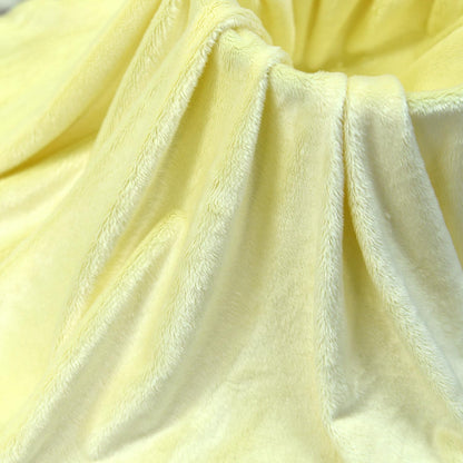 Light Yellow Super Soft Minky Fabric by The Yard, 36"x60" | Short Pile Smooth Plush Material for DIY Sewing, Craft Projects