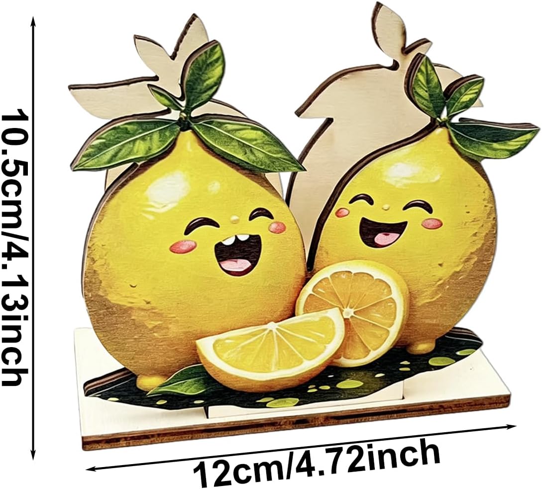 Lemon Style Wooden Napkin Holder - Dinner Napkin Dispenser for Table, Kitchen, Bar, and Restaurant