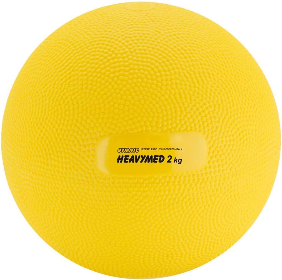 Gymnic Heavymed 2 Medicine Ball, 15cm/2 kg/4.4 lb, Yellow