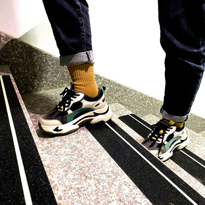 2" x 16.5FT Anti Slip Tape with Reflective Stripe,Premium Grip Tape Non Slip Stair Treads Tape,Non Skid Tape, High Traction Adhesive for Stairs Step Black/Yellow