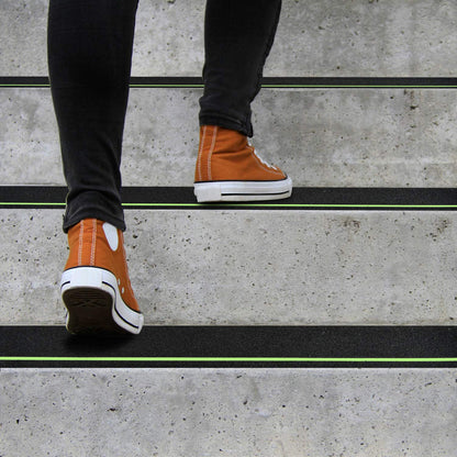 2" x 16.5FT Anti Slip Tape with Reflective Stripe,Premium Grip Tape Non Slip Stair Treads Tape,Non Skid Tape, High Traction Adhesive for Stairs Step Black/Yellow