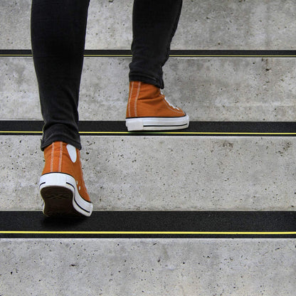 2" x 16.5FT Anti Slip Tape with Reflective Stripe,Premium Grip Tape Non Slip Stair Treads Tape,Non Skid Tape, High Traction Adhesive for Stairs Step Black/Yellow