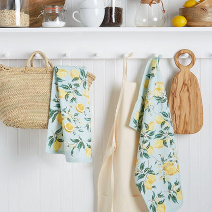 Dual Purpose Kitchen Towel 2-Pack Set, Lemon Whimsy, 16"x28"