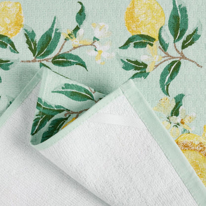 Dual Purpose Kitchen Towel 2-Pack Set, Lemon Whimsy, 16"x28"