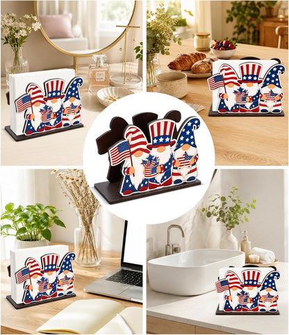 Cute Lemon Wooden Napkin Holder for Table Summer Yellow Lemon Wood Napkin Dispenser for Home Kitchen Dining Room Decor Napkins Tissue Holder