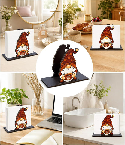 Cute Lemon Wooden Napkin Holder for Table Summer Yellow Lemon Wood Napkin Dispenser for Home Kitchen Dining Room Decor Napkins Tissue Holder