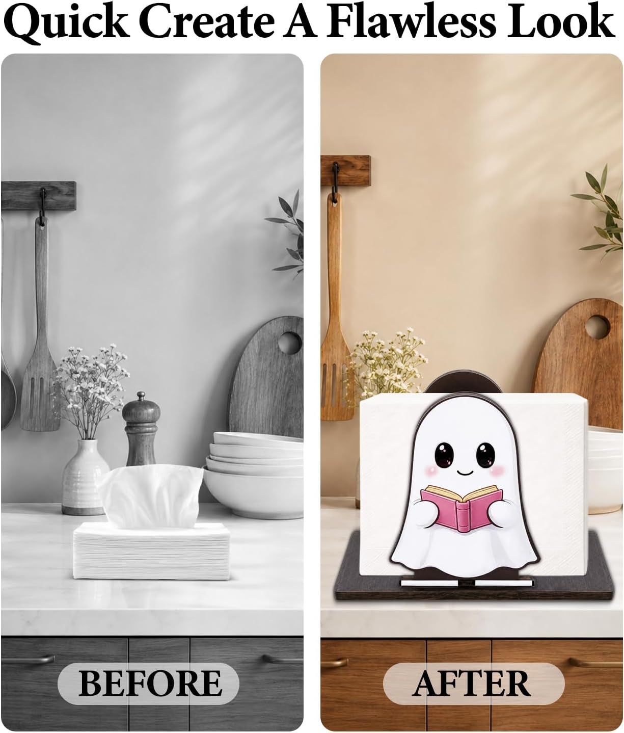 Cute Lemon Wooden Napkin Holder for Table Summer Yellow Lemon Wood Napkin Dispenser for Home Kitchen Dining Room Decor Napkins Tissue Holder