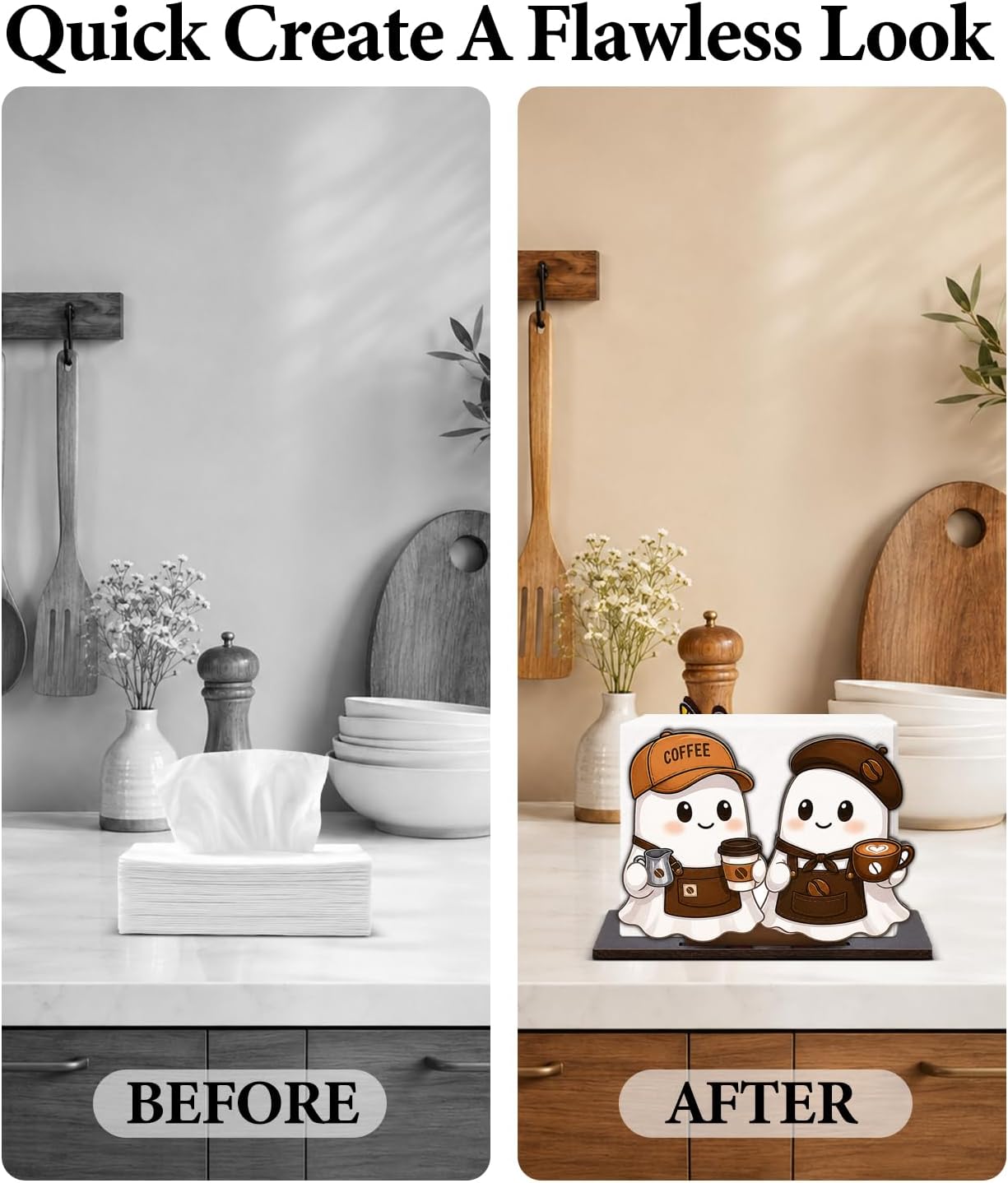 Cute Lemon Wooden Napkin Holder for Table Summer Yellow Lemon Wood Napkin Dispenser for Home Kitchen Dining Room Decor Napkins Tissue Holder