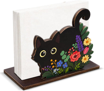 Cute Lemon Wooden Napkin Holder for Table Summer Yellow Lemon Wood Napkin Dispenser for Home Kitchen Dining Room Decor Napkins Tissue Holder