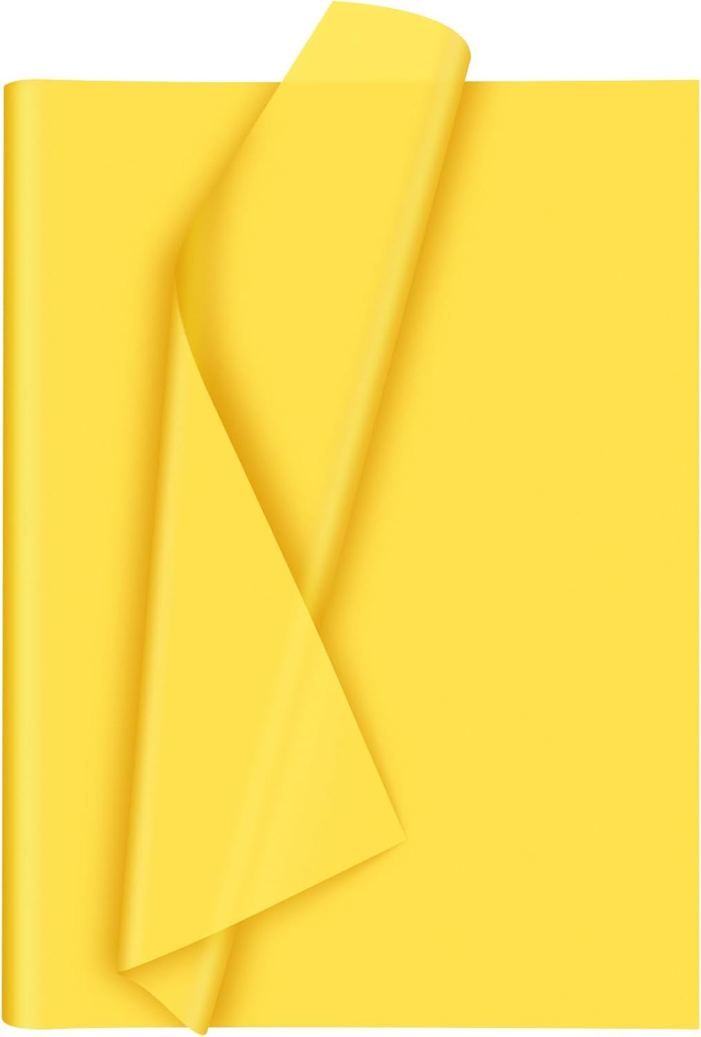 60 Sheets Yellow Tissue Paper Art Gift Wrapping Tissue Paper Bulk Gift Wrapping for DIY Art Craft Floral Birthday Autumn Thanksgiving Party Festival(20 x 14.5 inches /50 x 37cm)