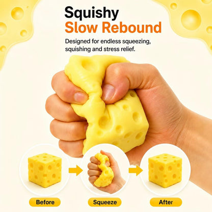 Cheese Squishy,Slow Rising Squishy Stress Relief Fidget Toy | cheese Style,for Adults,Suitable for Office Workers to Release Stress and Negative Emotions. 1 Piece