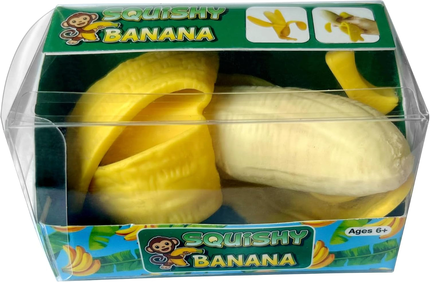 Zorbitz Squishy Banana Toy, Yellow