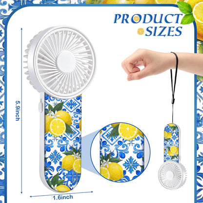 12 Set Capri Lemon Party Decoration Wedding Fans for Guests Portable Mini Handheld Fans Bulk Lanyard Amalfi Coast Favor Lemon Gift Bags Wedding Thank You Gifts for Bridal Shower Party