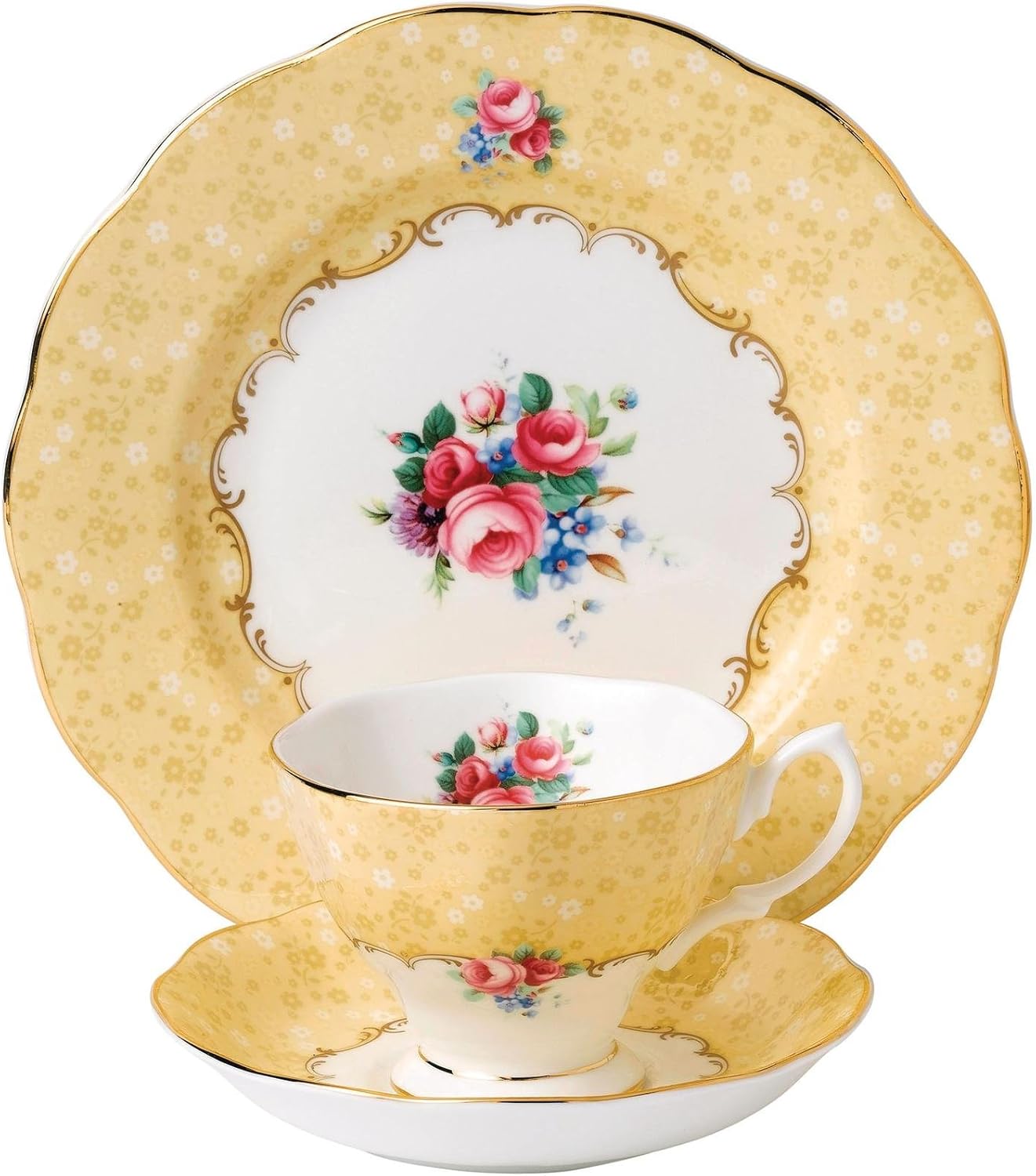 100 Years 1990 3-Piece Set (Teacup, Saucer & Plate 8")