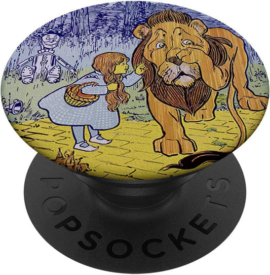 Wizard of OZ Dorothy Tin Man Cowardly Lion Yellow Brick Road PopSockets PopGrip: Swappable Grip for Phones & Tablets