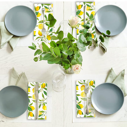 50PCS Lemon Guest Towels Lemon Yellow Citrus Fruit Hand Napkins Paper Napkin Hand Towel Disposable for Bathroom Wedding Holiday Anniversary Birthday Party Bridal Baby Shower Decorative Towels