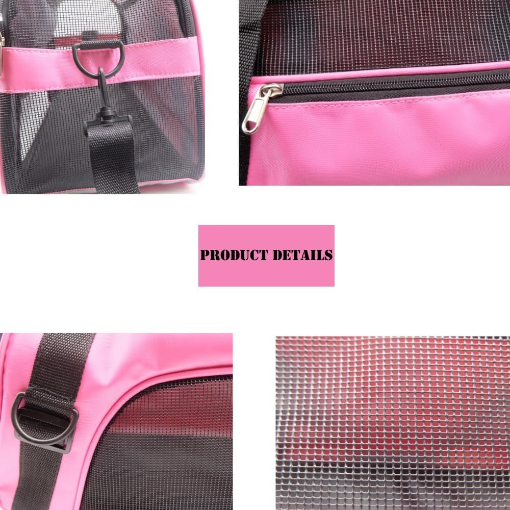 Cat Carrier,Soft-Sided Pet Travel Carrier for Cats,Dogs Puppy Comfort Portable Foldable Pet Bag Airline Approved (Medium-Black)