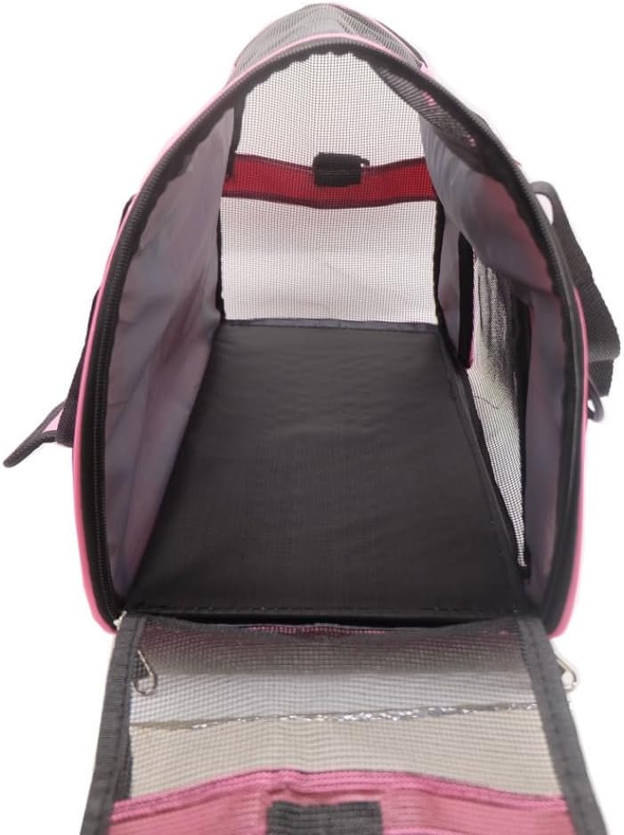 Cat Carrier,Soft-Sided Pet Travel Carrier for Cats,Dogs Puppy Comfort Portable Foldable Pet Bag Airline Approved (Medium-Black)