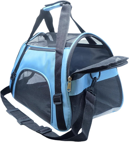 Cat Carrier,Soft-Sided Pet Travel Carrier for Cats,Dogs Puppy Comfort Portable Foldable Pet Bag Airline Approved (Medium-Black)
