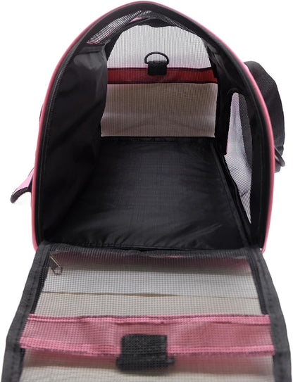 Cat Carrier,Soft-Sided Pet Travel Carrier for Cats,Dogs Puppy Comfort Portable Foldable Pet Bag Airline Approved (Medium-Black)