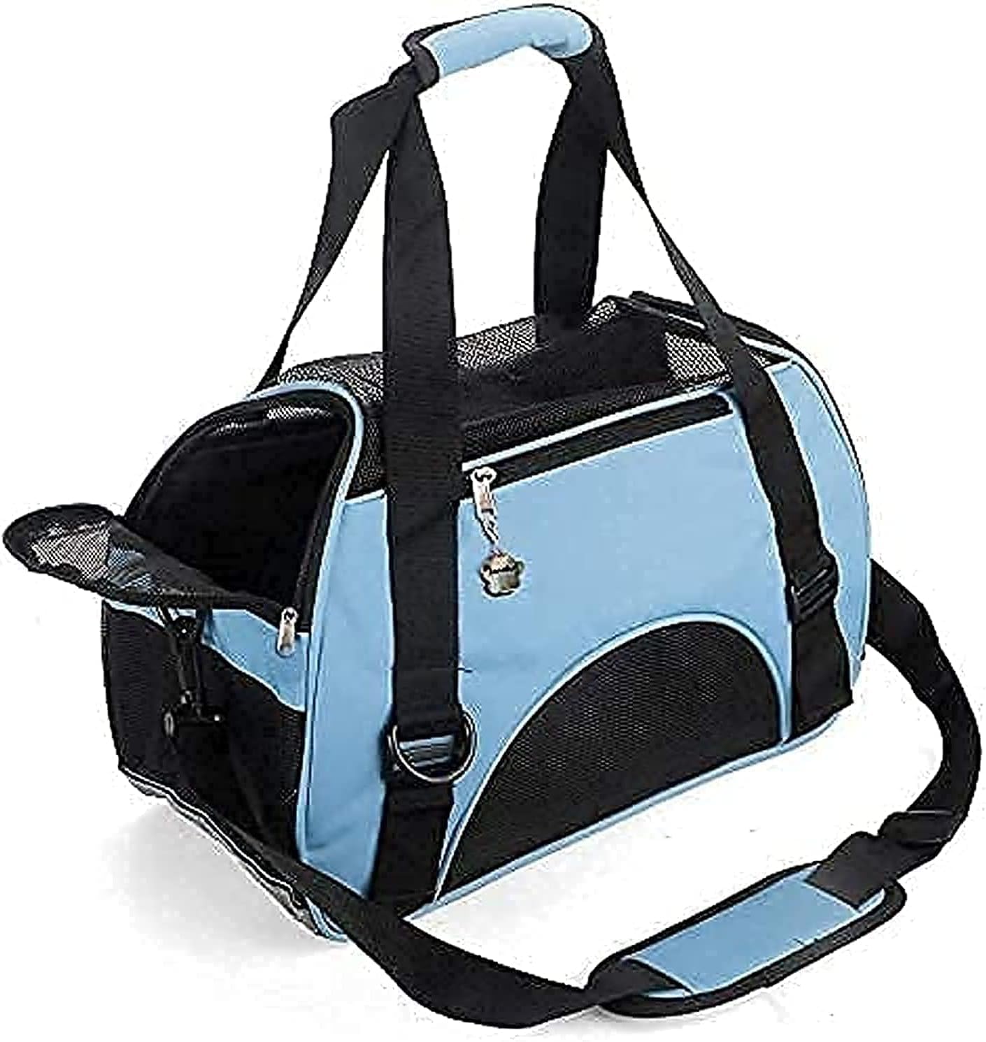 Cat Carrier,Soft-Sided Pet Travel Carrier for Cats,Dogs Puppy Comfort Portable Foldable Pet Bag Airline Approved (Medium-Black)