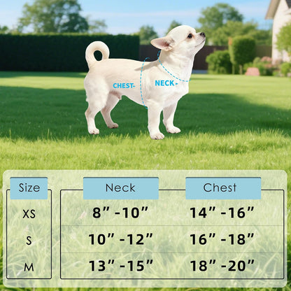 Dog Harness, Air Mesh Floral Vest Harness for 20 lbs Small Dogs & Cats, Easy Get on Adjustable Easy Closures Both Neck and Chest(Yellow Flower, XS Chest 14"-16")