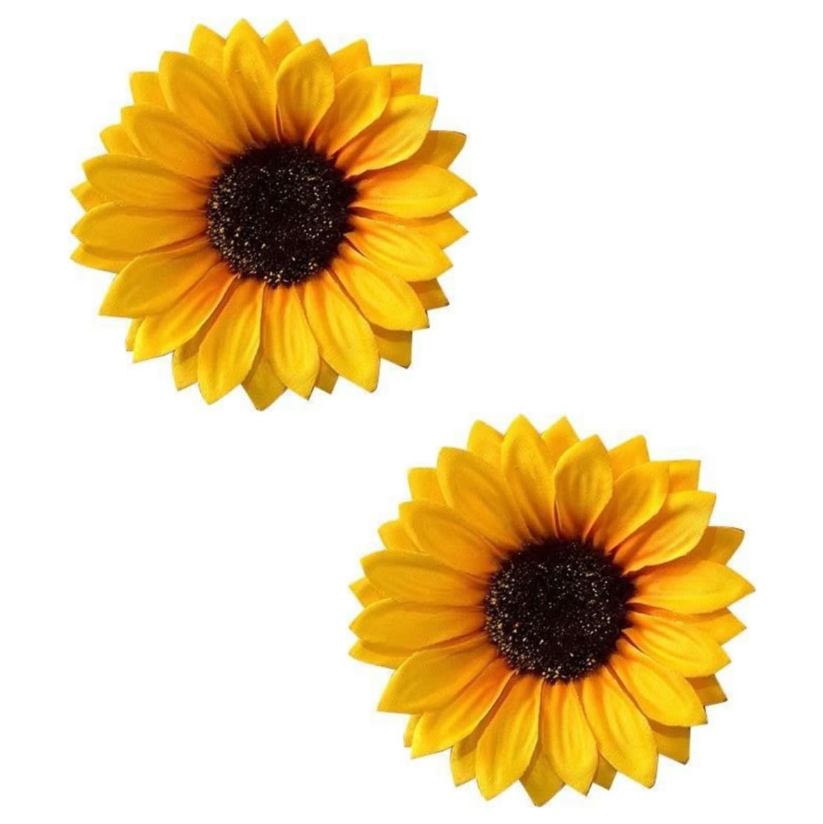Yellow Sunflower Hair Clips 2-Pack | Yellow Flower Hair Barrettes | Beach Vacation Accessories - Sunflower Hairpins，Clips and Barrettes