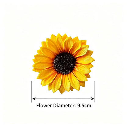 Yellow Sunflower Hair Clips 2-Pack | Yellow Flower Hair Barrettes | Beach Vacation Accessories - Sunflower Hairpins，Clips and Barrettes