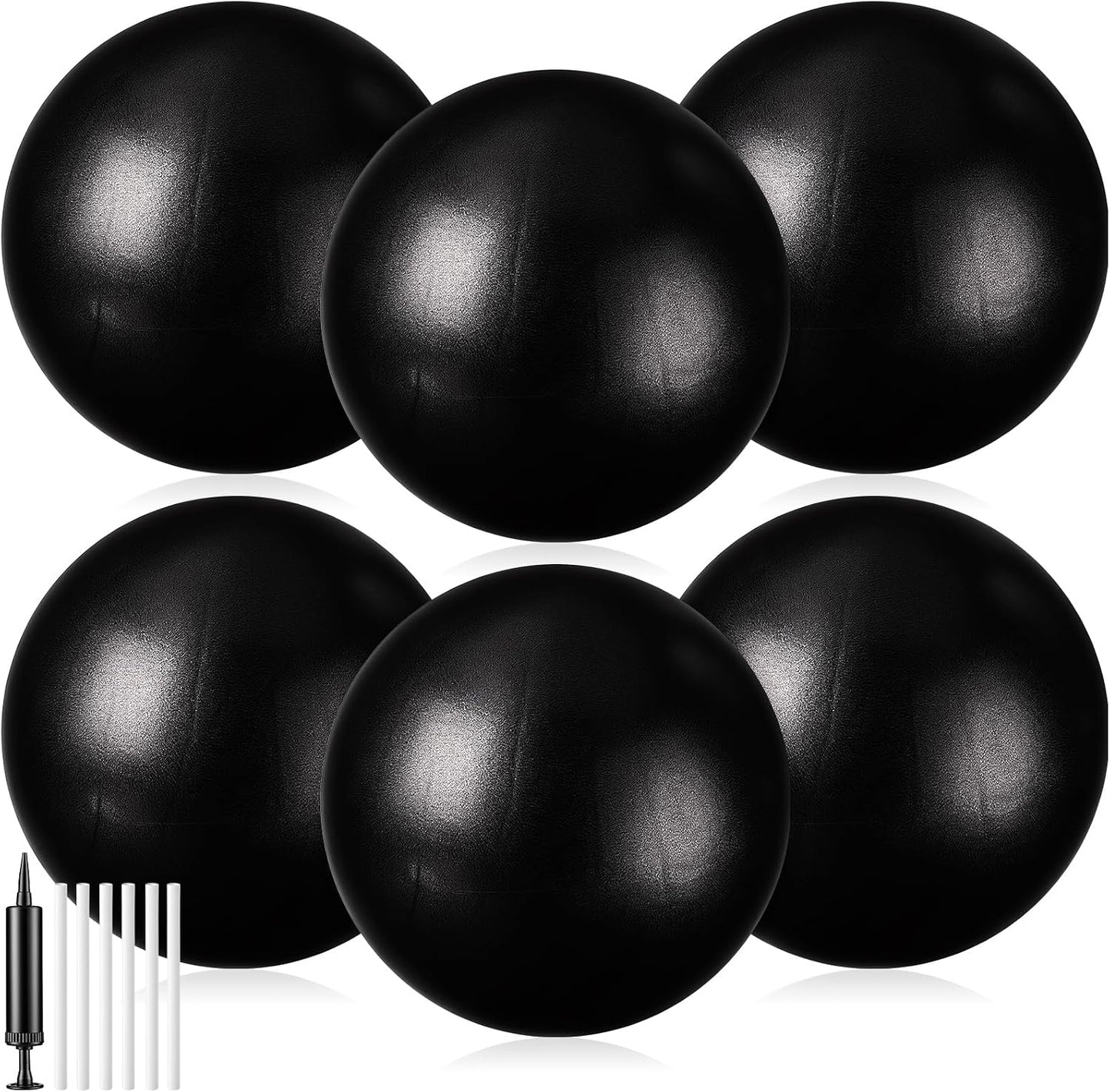 6 Pcs Small Exercise Ball Mini Pilates Ball 9 Inch Anti Burst Yoga Ball for Stability, Workout, Barre, Core Strength, Physical Therapy, Balance, Stretching at Home Gym Class