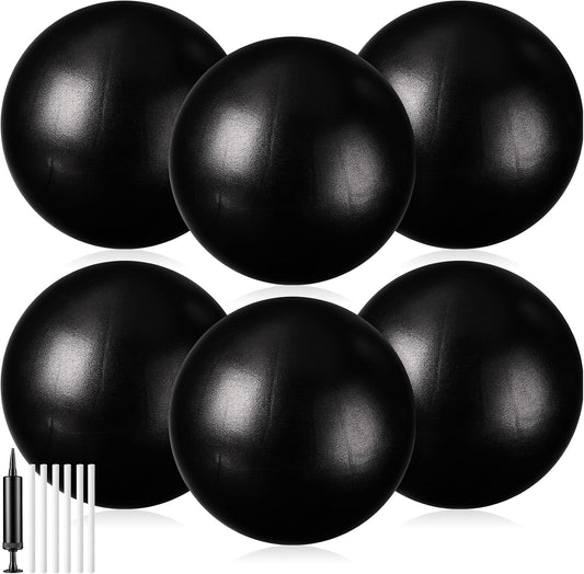 6 Pcs Small Exercise Ball Mini Pilates Ball 9 Inch Anti Burst Yoga Ball for Stability, Workout, Barre, Core Strength, Physical Therapy, Balance, Stretching at Home Gym Class