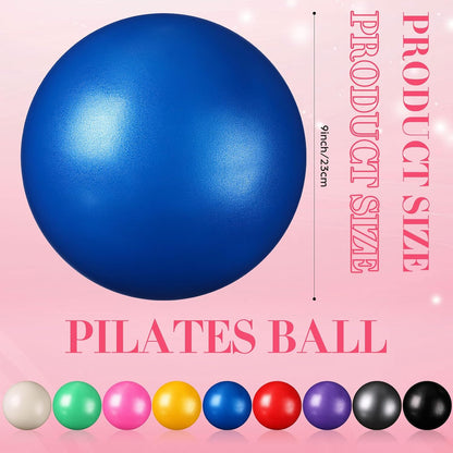 6 Pcs Small Exercise Ball Mini Pilates Ball 9 Inch Anti Burst Yoga Ball for Stability, Workout, Barre, Core Strength, Physical Therapy, Balance, Stretching at Home Gym Class