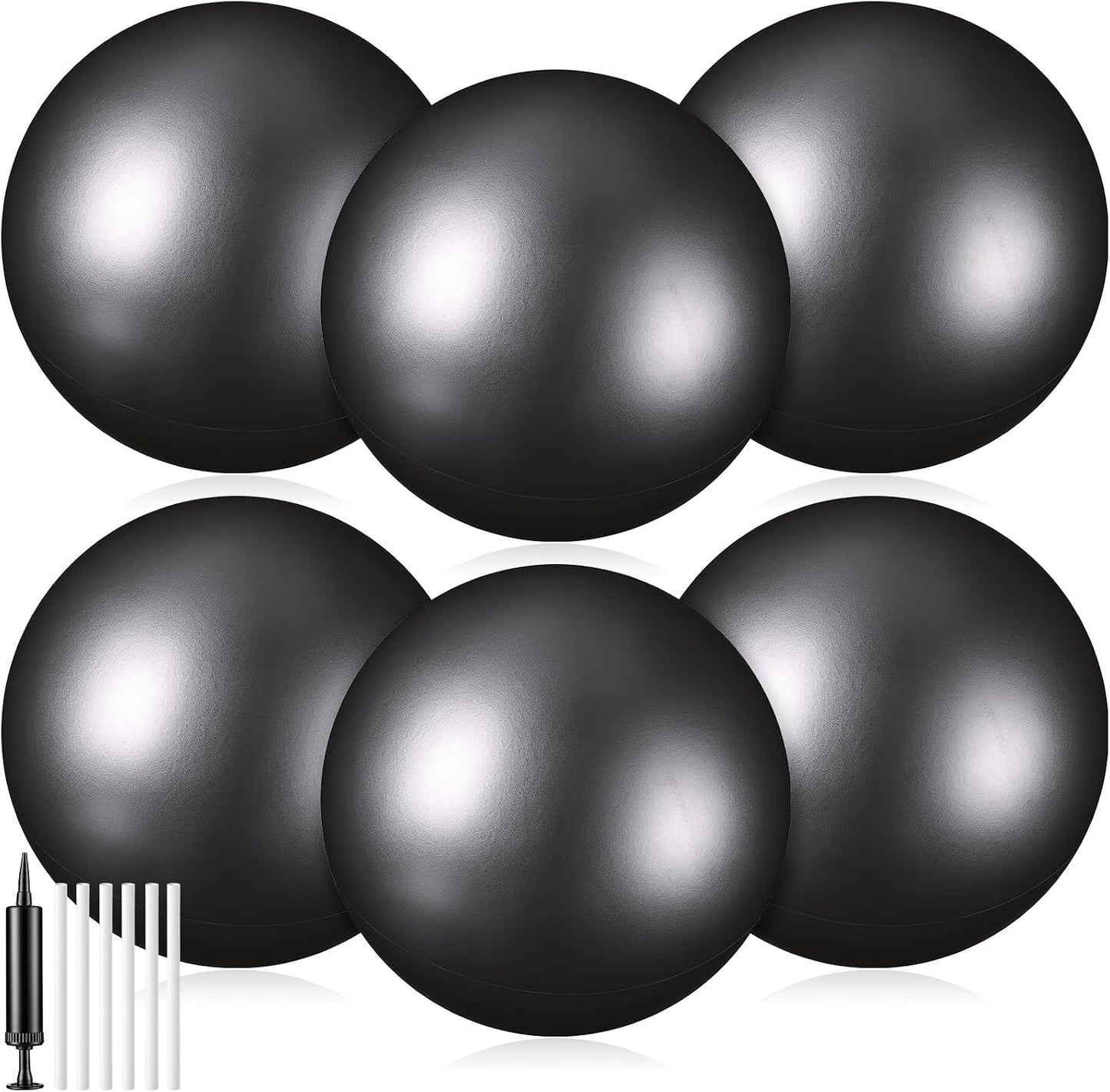 6 Pcs Small Exercise Ball Mini Pilates Ball 9 Inch Anti Burst Yoga Ball for Stability, Workout, Barre, Core Strength, Physical Therapy, Balance, Stretching at Home Gym Class