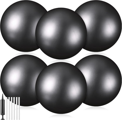 6 Pcs Small Exercise Ball Mini Pilates Ball 9 Inch Anti Burst Yoga Ball for Stability, Workout, Barre, Core Strength, Physical Therapy, Balance, Stretching at Home Gym Class