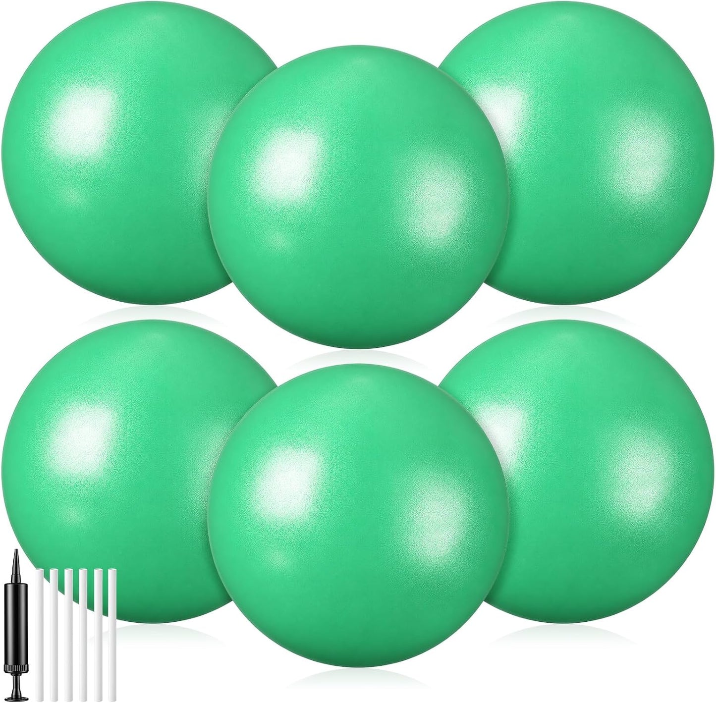 6 Pcs Small Exercise Ball Mini Pilates Ball 9 Inch Anti Burst Yoga Ball for Stability, Workout, Barre, Core Strength, Physical Therapy, Balance, Stretching at Home Gym Class