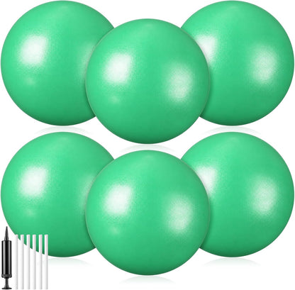 6 Pcs Small Exercise Ball Mini Pilates Ball 9 Inch Anti Burst Yoga Ball for Stability, Workout, Barre, Core Strength, Physical Therapy, Balance, Stretching at Home Gym Class