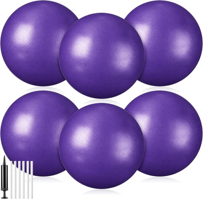 6 Pcs Small Exercise Ball Mini Pilates Ball 9 Inch Anti Burst Yoga Ball for Stability, Workout, Barre, Core Strength, Physical Therapy, Balance, Stretching at Home Gym Class